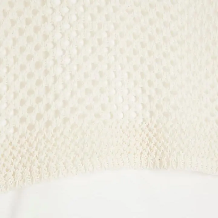 Custom Cream Crochet Overlay T-shirt