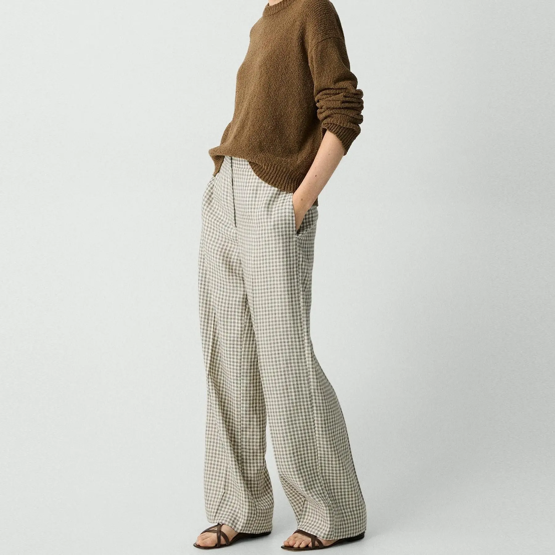 Custom Straight Pant in Checked Linen-Blend (2).jpg