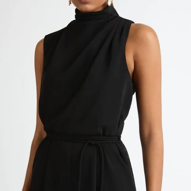 Factory custom Women's Jumpsuit Casual One Piece Outfits sleeveless Wide Leg Pants Rompers.jpg