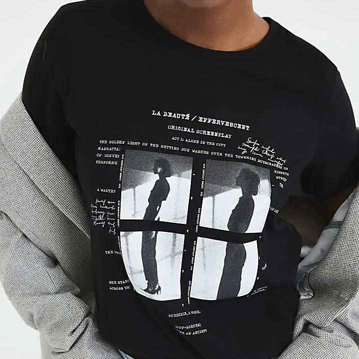 Custom Short Sleeve Polaroid Photo T-shirt