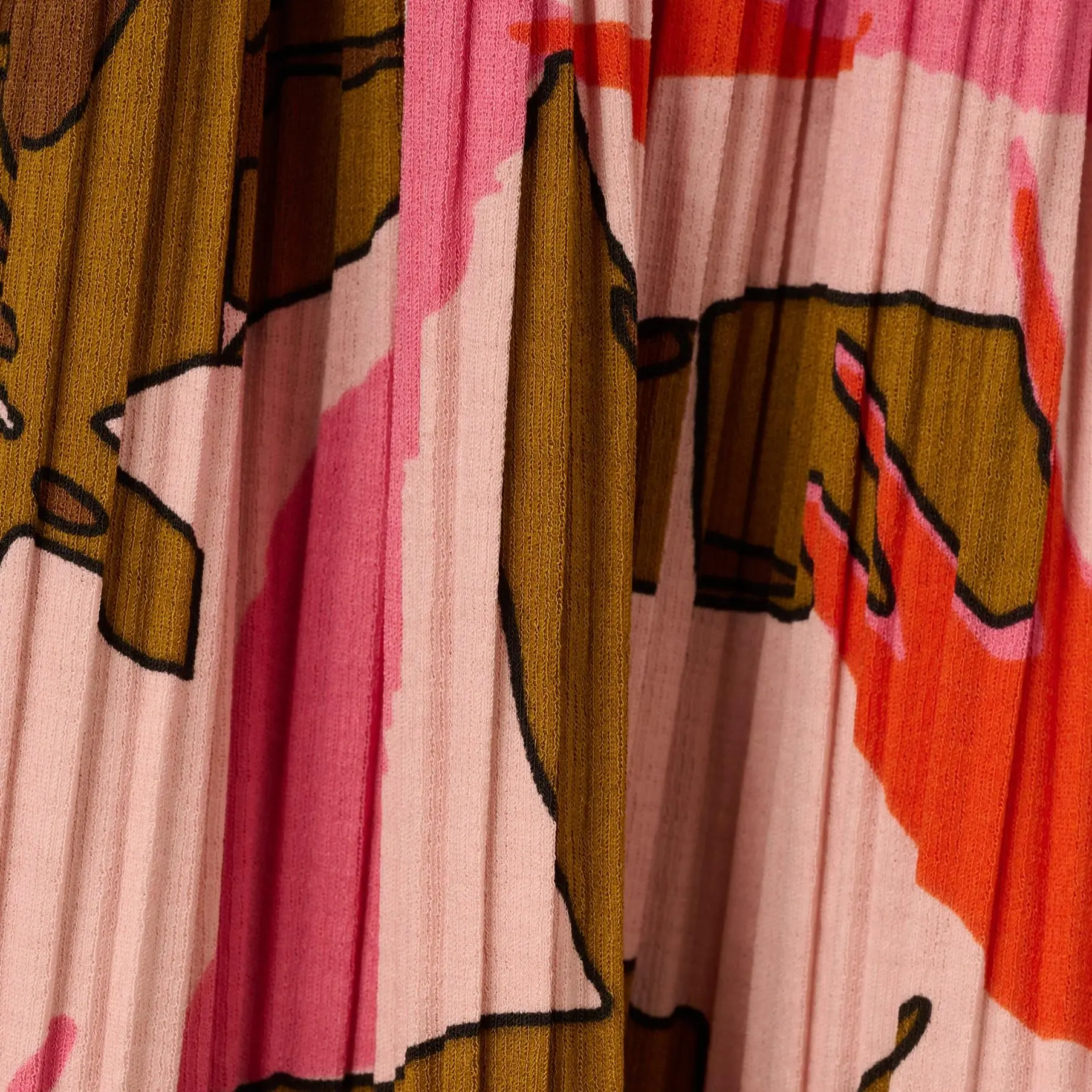 CustomPrinted A Line Midi Skirt In Pale Mauve Botanic Flora (6).jpg