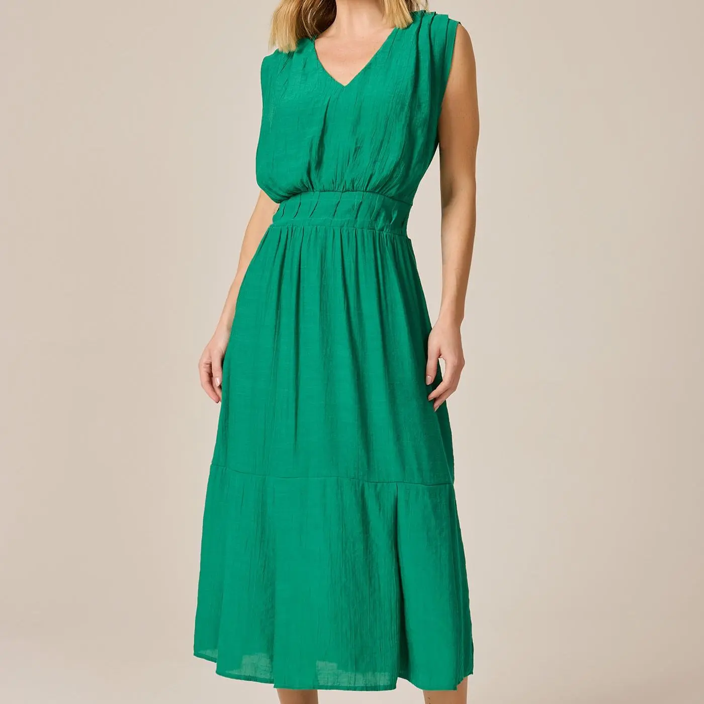 factory custom pleated midi dress