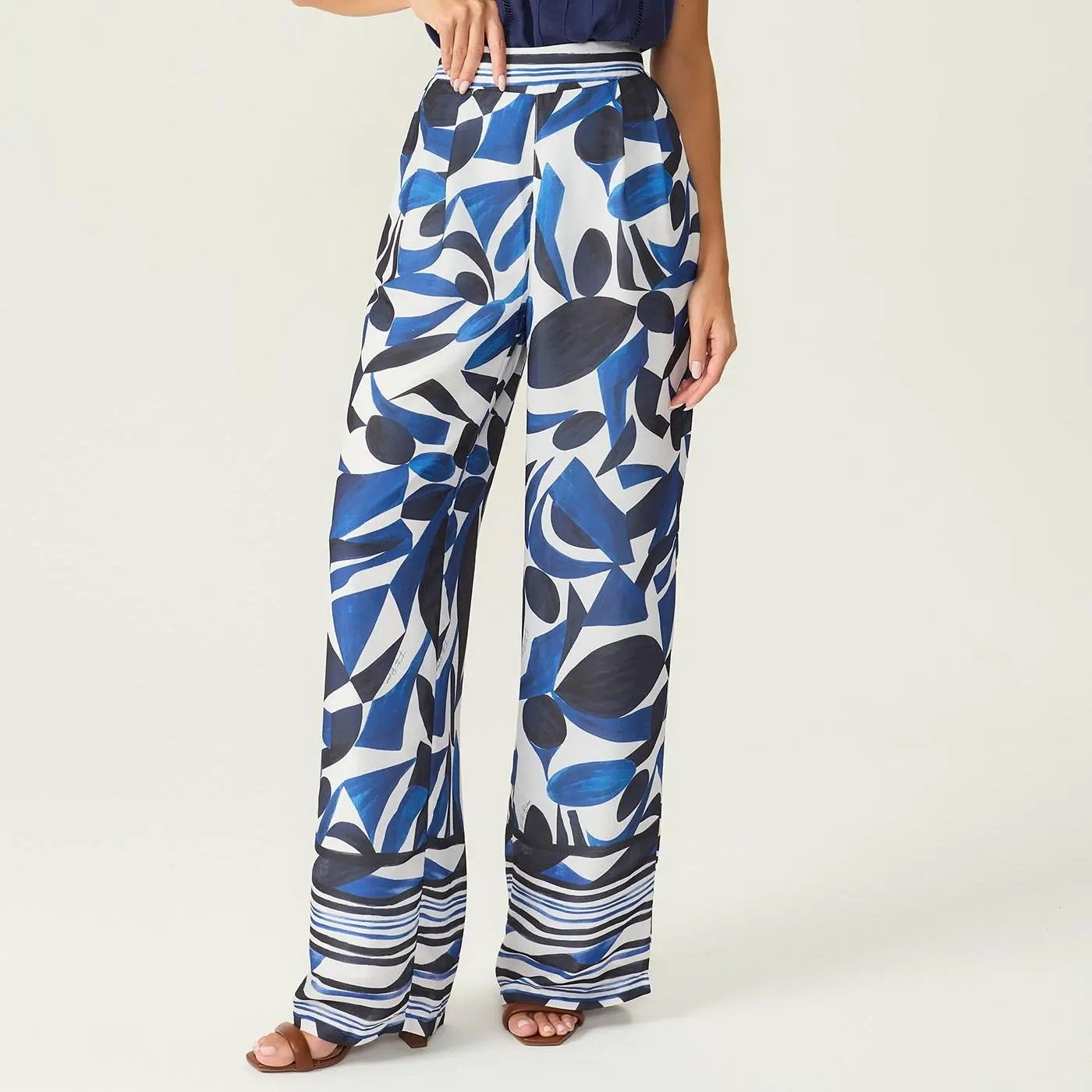 Custom printed palazzo pants