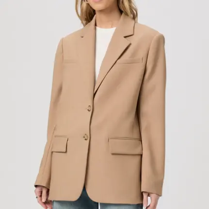 Beige Single - button Blazer