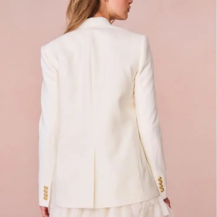 Factory custom Double-Breasted Blazer jackets for women.jpg
