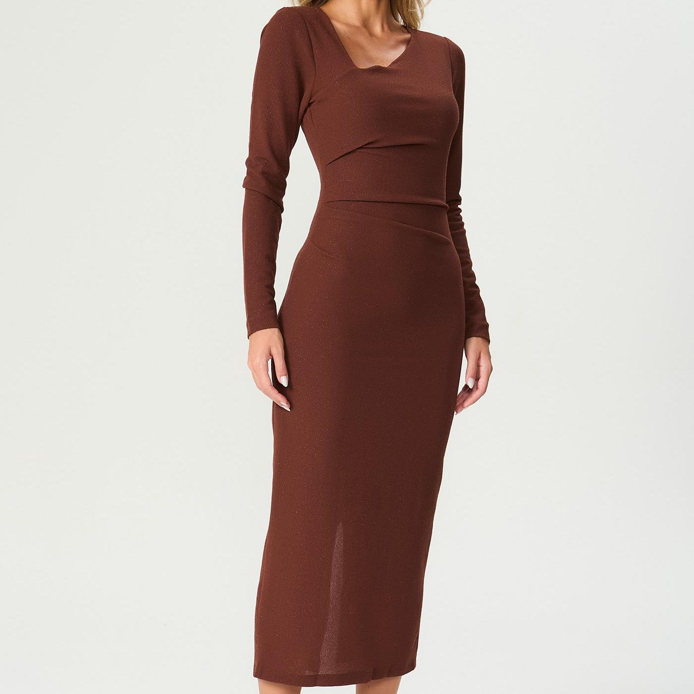 asymmetrical neckline dress