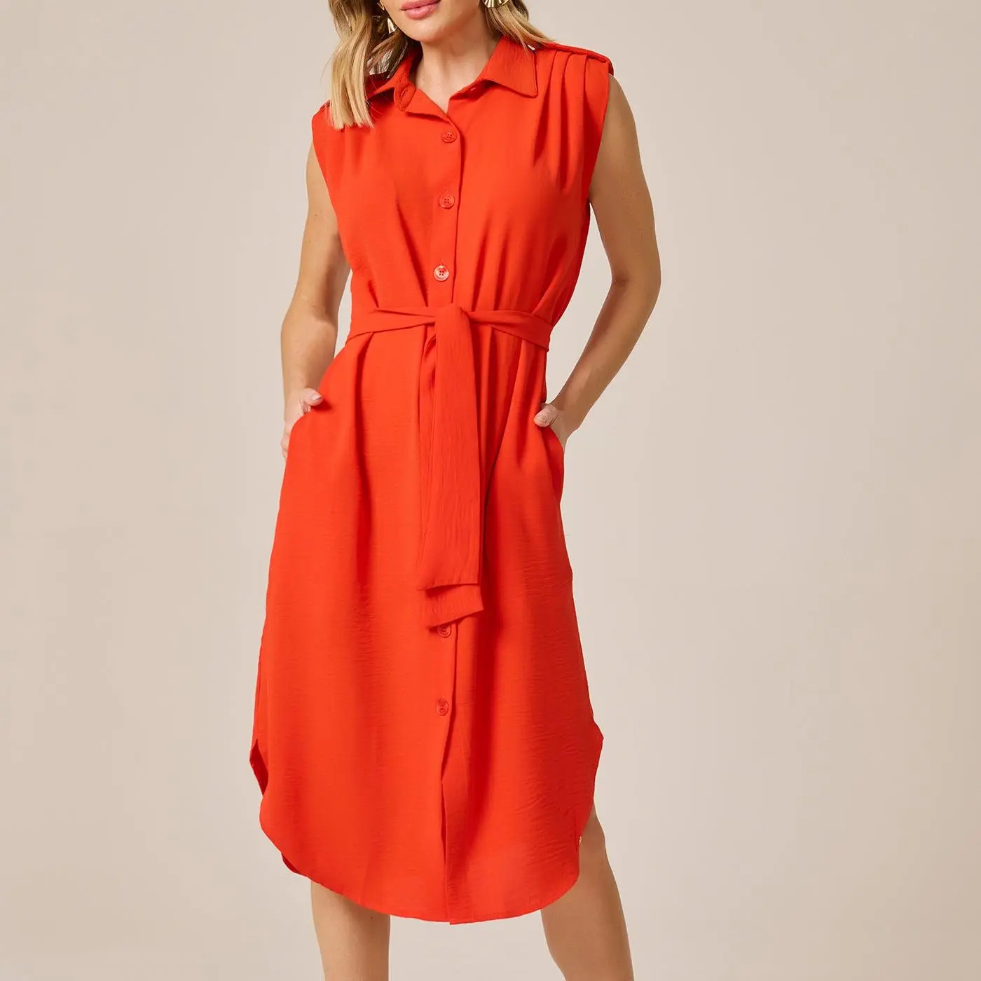 factory custom midi shirt dress