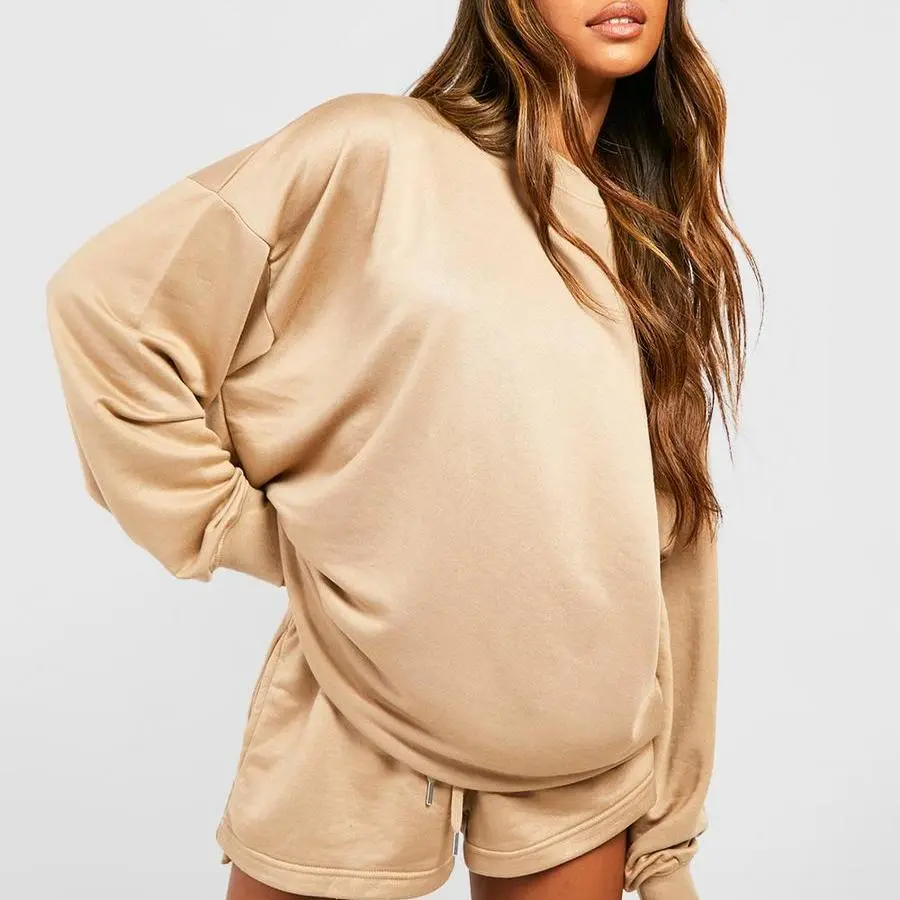 Custom Taupe Super Soft French Terry Oversized Sweatshirt