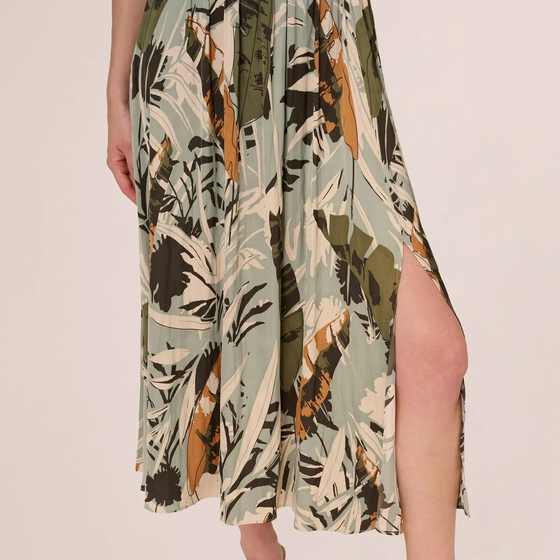 Custom Printed Side Slit A Line Midi Skir (4).jpg