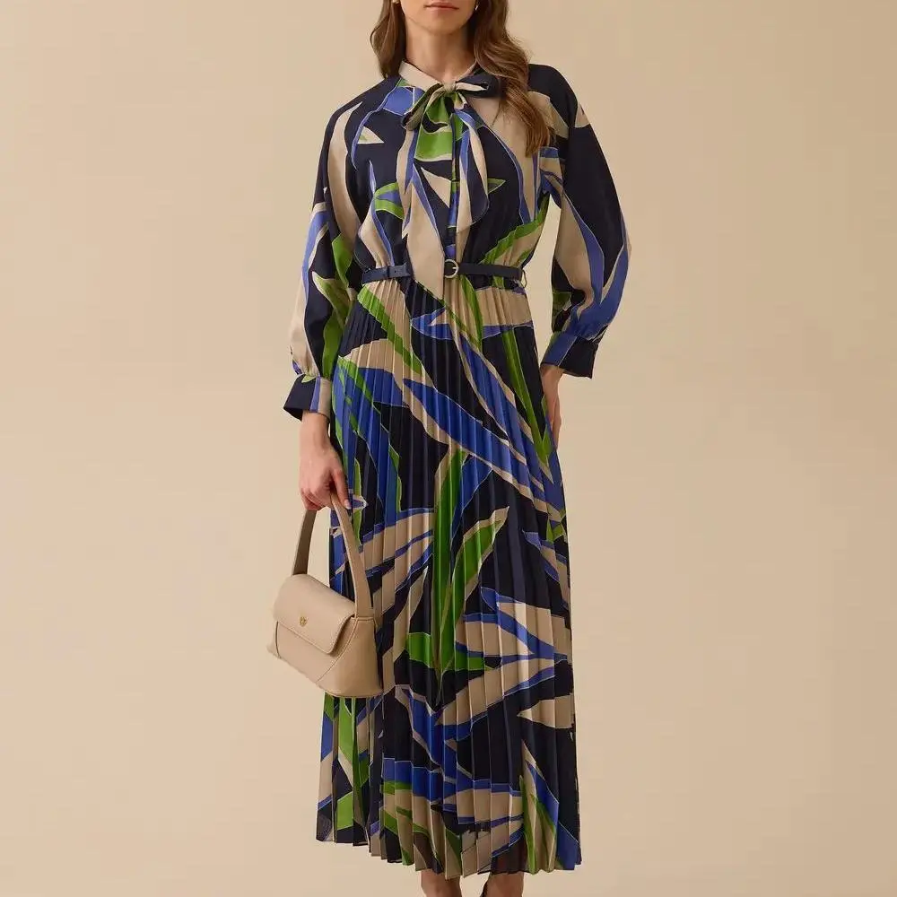manufacture custom ated tie detail dress