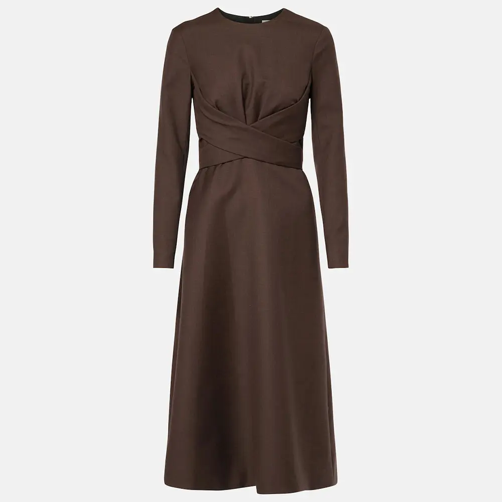 Custom Wholesale Comfortable Wool Midi Dress