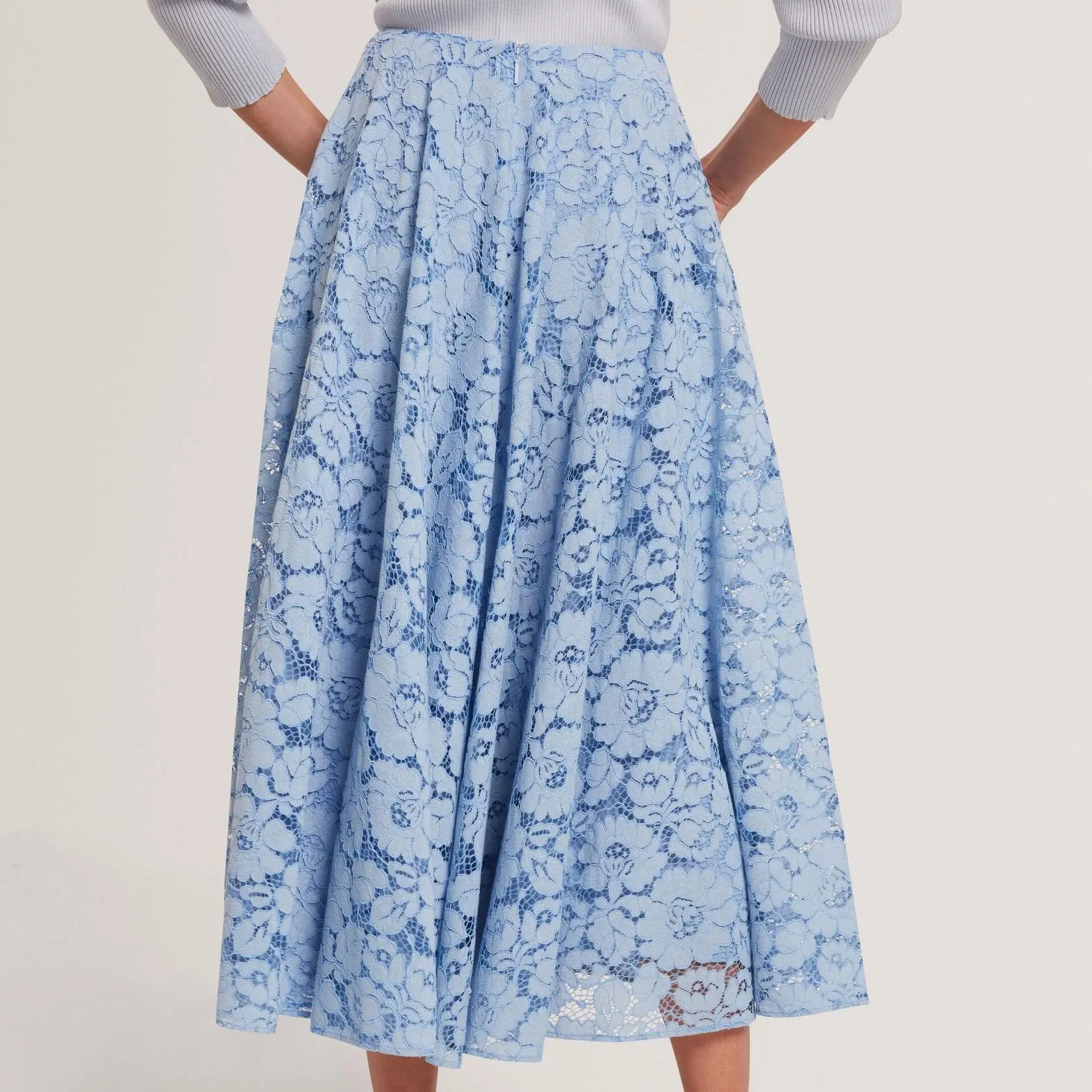 Lace Voluminous A-Line Midi Skirt (5).jpg