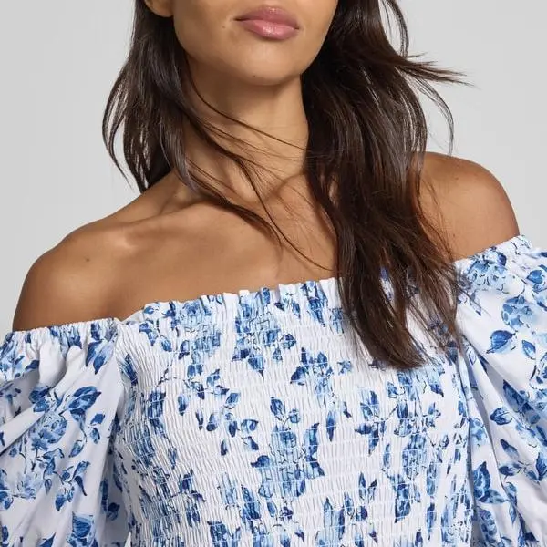 Custom carmen neck blue Midi dress (3).jpg
