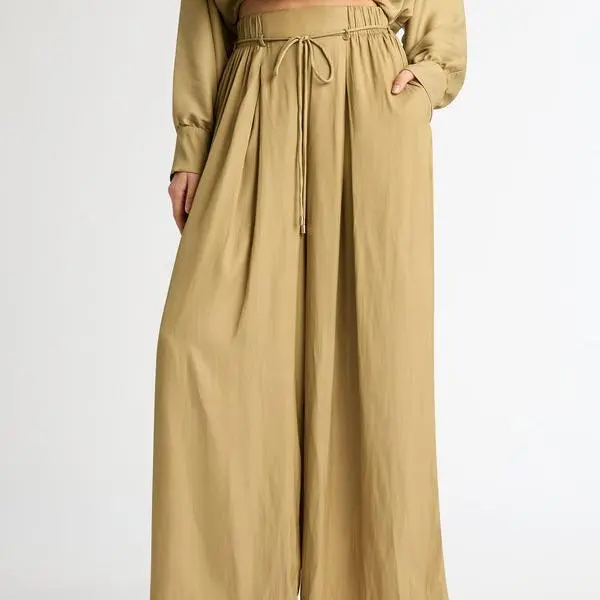 Women Casual Suit Pants Custom Autumn Wide Leg Work Office Elegant Ladies Fashion Dress Pant
