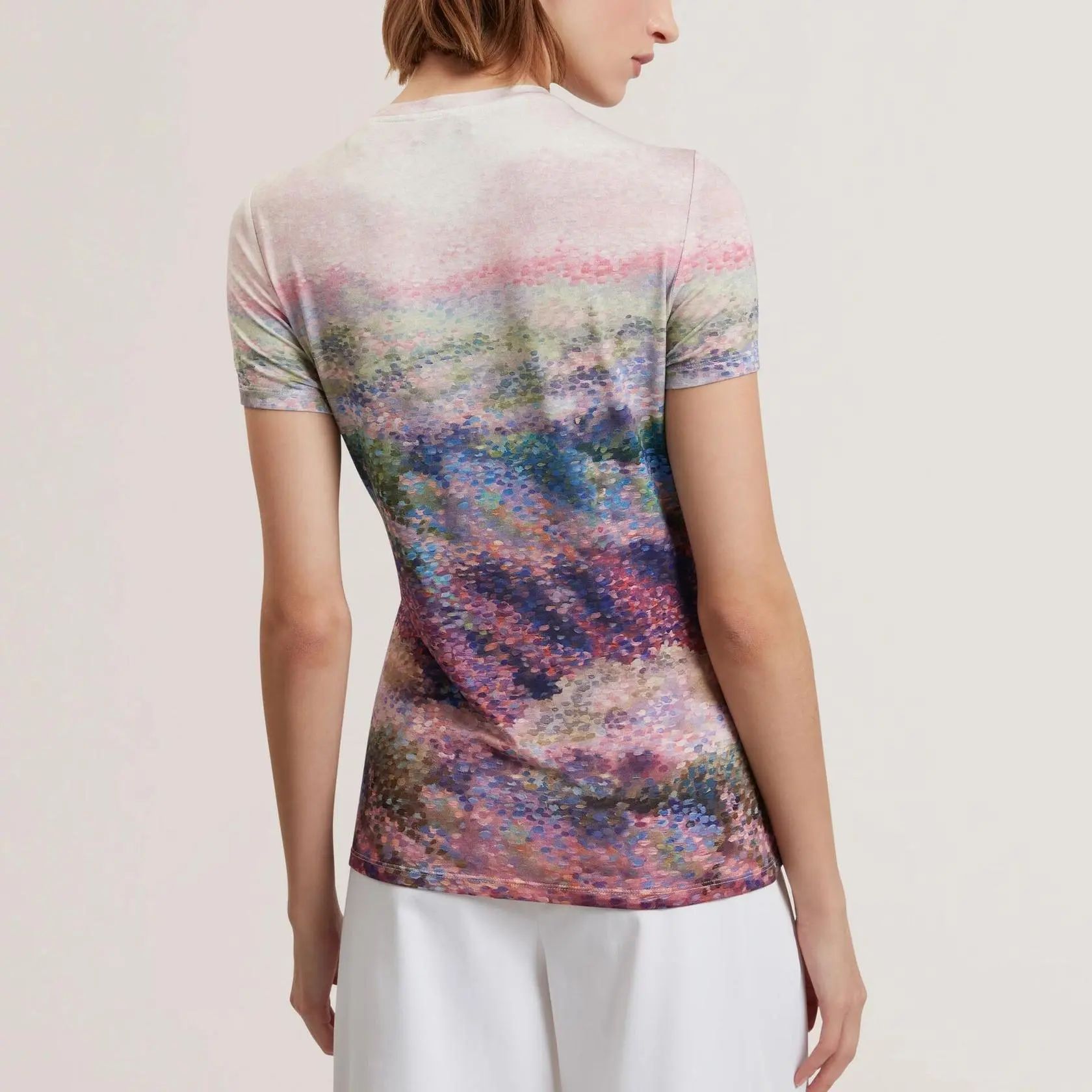 Painted Print Crew Neck Fitted T-Shirt (5).jpg