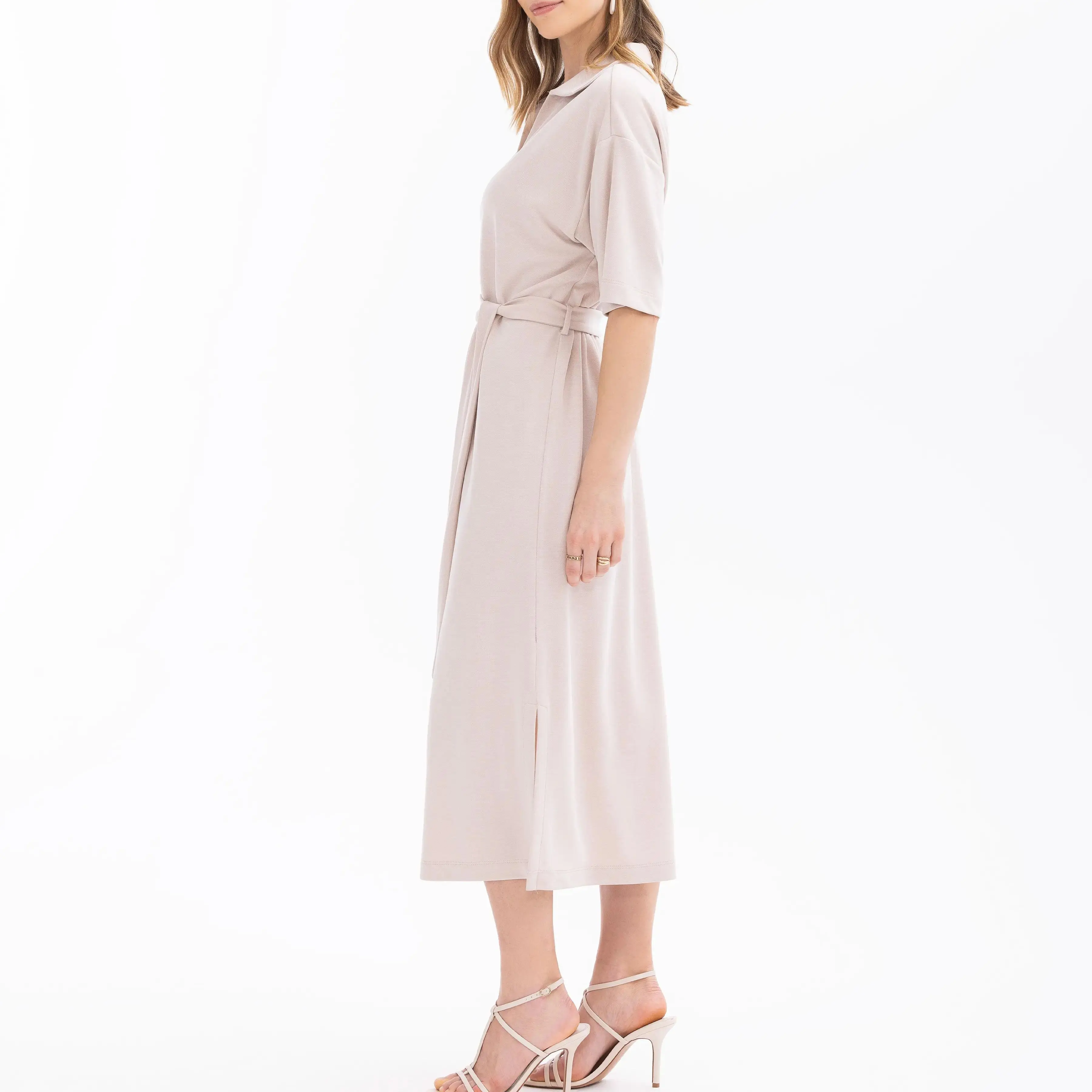 belted short sleeve dress3