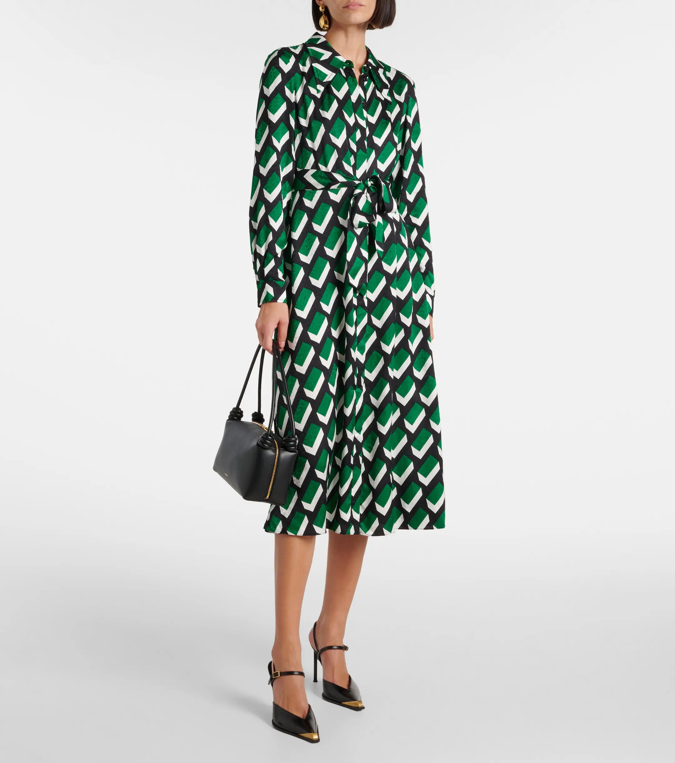 Factory OEM jacquard midi dress