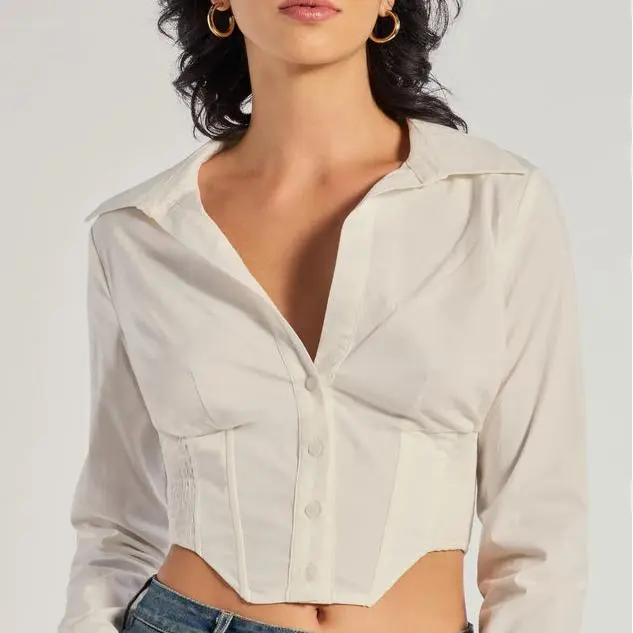 Long Sleeve Cropped Corset fashion Top.jpg