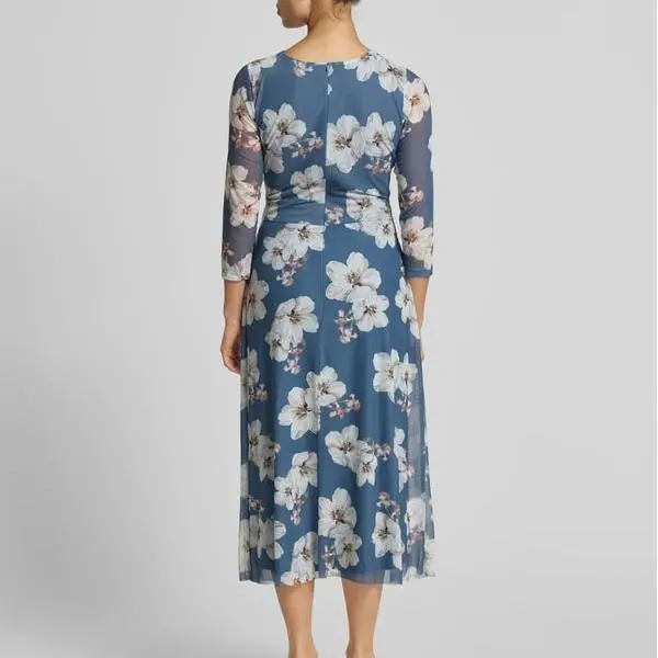 Custom cocktail blue pleats dress (5).jpg