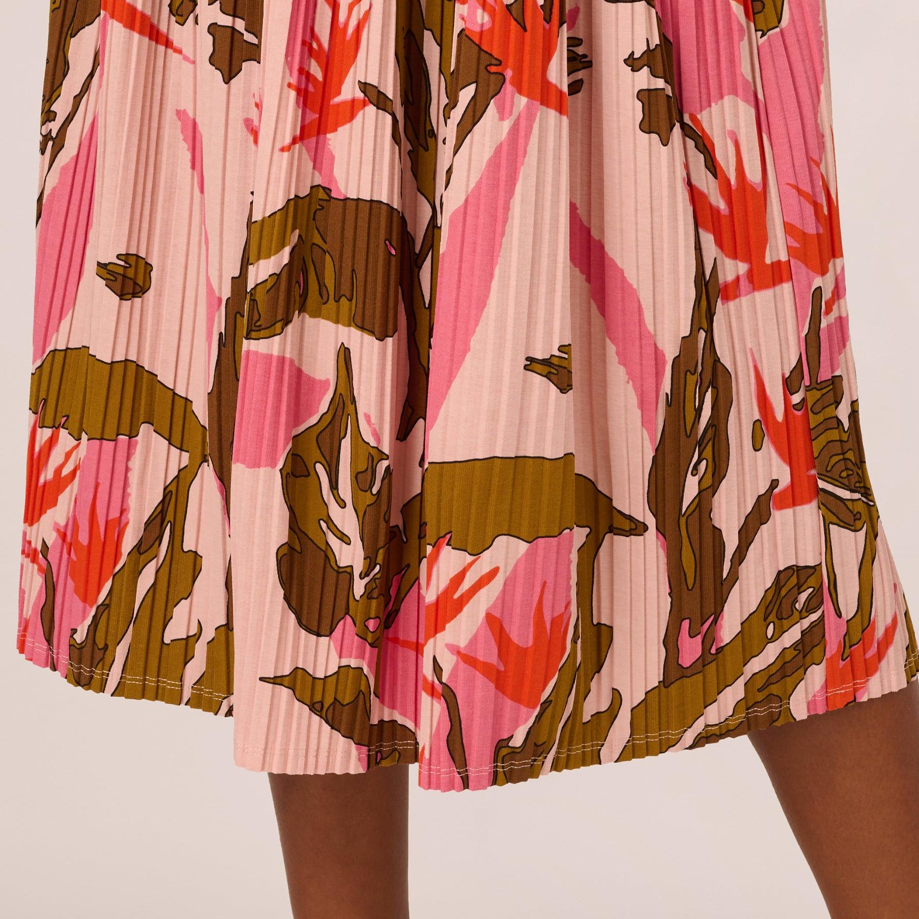 CustomPrinted A Line Midi Skirt In Pale Mauve Botanic Flora (4).jpg