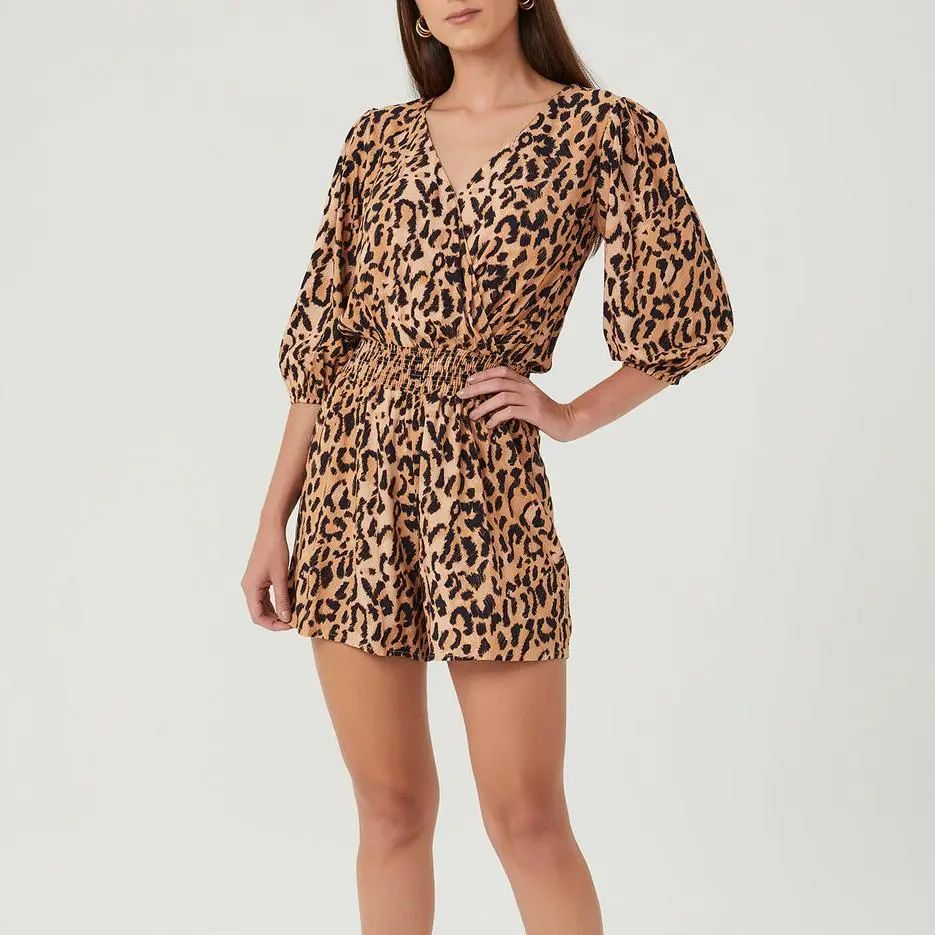 Custom Animal print wrap jumpsuit