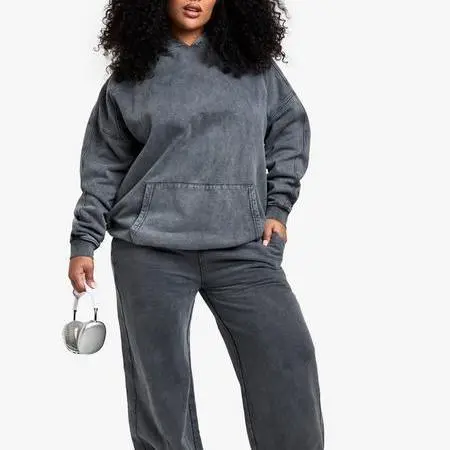 Custom grey wide hoodie