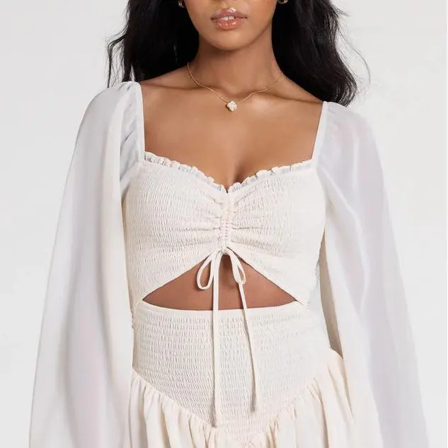 Custom summer women  Cutout mini Dress.jpg