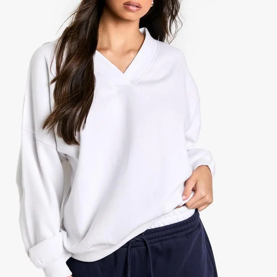 Custom V Neck Oversized SweatshirtCustom V Neck Oversized Sweatshirt