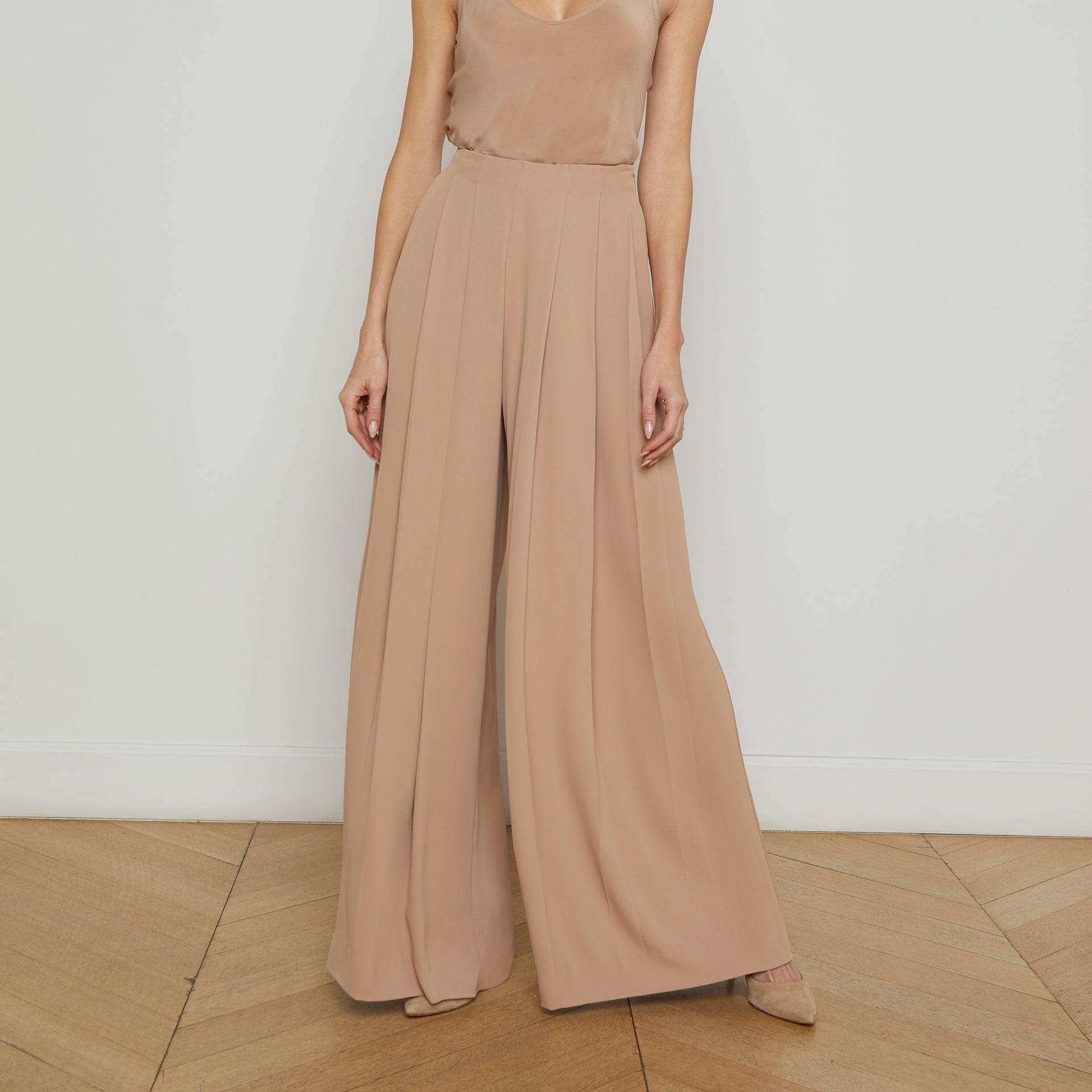 Custom Pleated Wide-Leg Pant