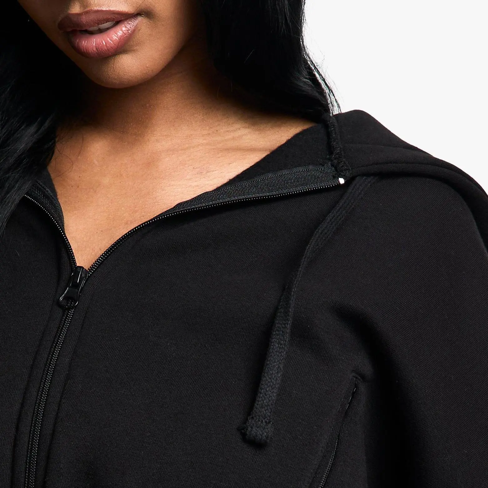 Custom Cropped Zip Through Seam Detail Hoodie (4).jpg