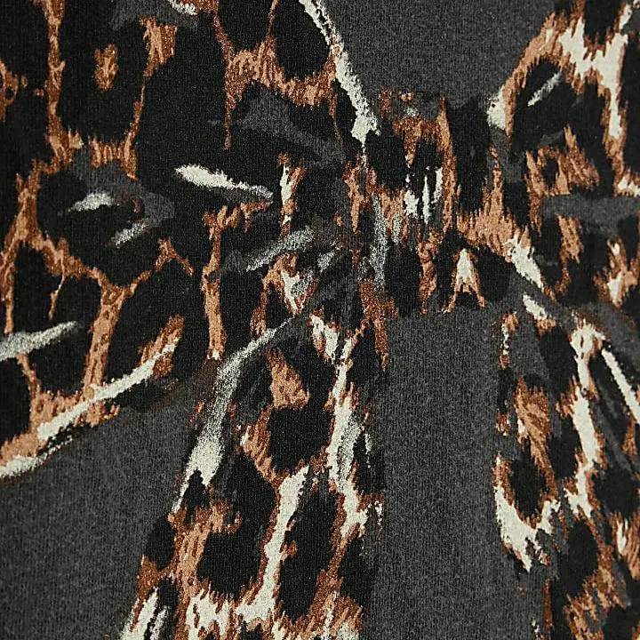 Custom Washed Leopard Bow T-shirt