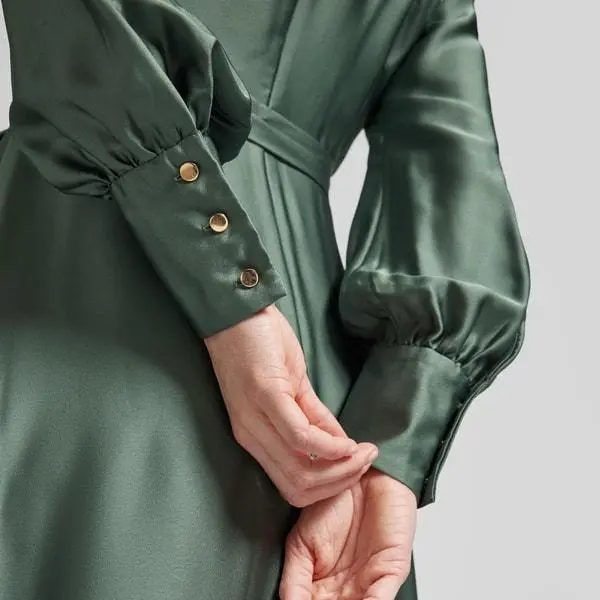 Custom tie belt green cocktail dress  (2).jpg