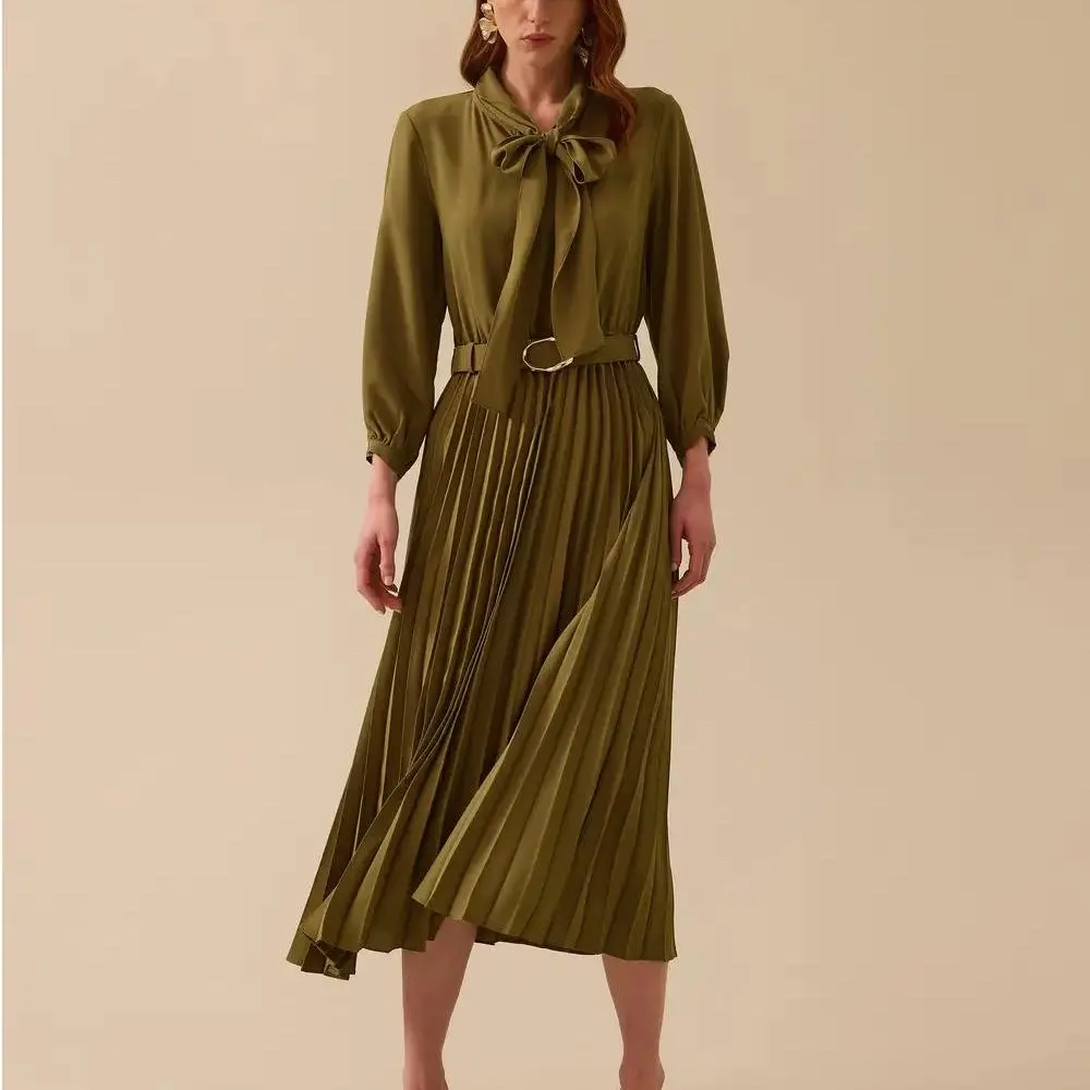 factory custom pleated dress