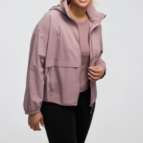 Lavender - pink Hooded Windbreaker
