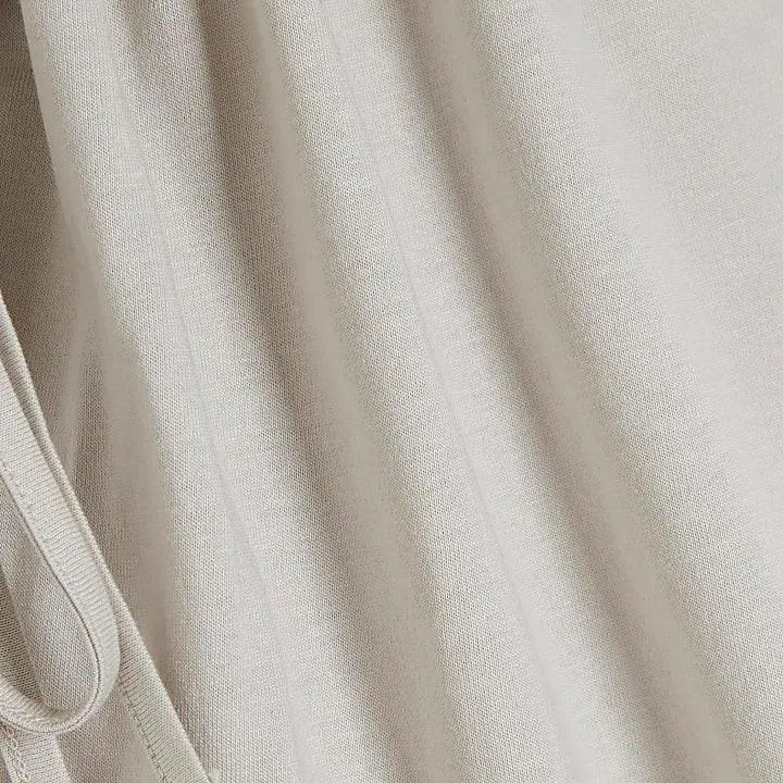 Custom Cream Sleeveless Ruched Drape T-shirt